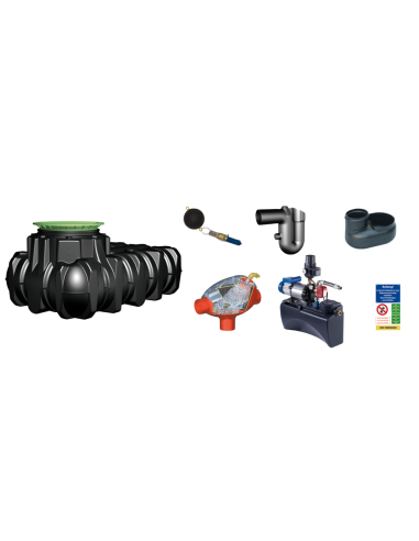 Depósito bajo Agua Lluvia Recuperación  con filtración  - 1.500 -25.000 Litros