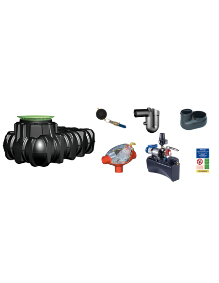 Depósito bajo Agua Lluvia Recuperación  con filtración  - 1.500 -25.000 Litros