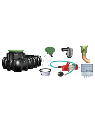 Depósito bajo Agua Lluvia Recuperación  con filtración  - 1.500 -25.000 Litros