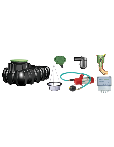 Depósito bajo Agua Lluvia Recuperación  con filtración  - 1.500 -25.000 Litros