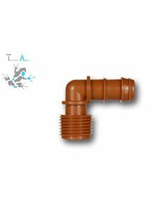 Conexión en codo 90º rosca macho - 600 - 1.000 udes.