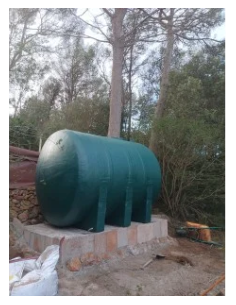 Depósito Agua de Riego Horizontal con Patas Islas Baleares