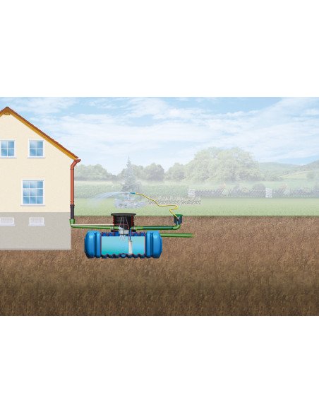 Pack Soterrado Flat Jardín para Recogida de Aguas Pluviales